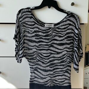 Black and White Zebra Print Women's Blouse